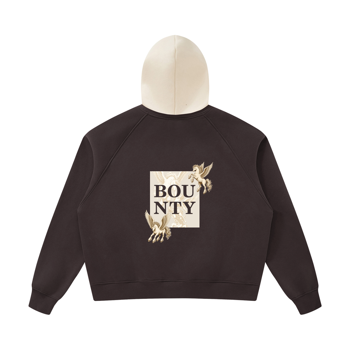 BORN BAD Pegasus Contrast-Hood Fleece Hoodie