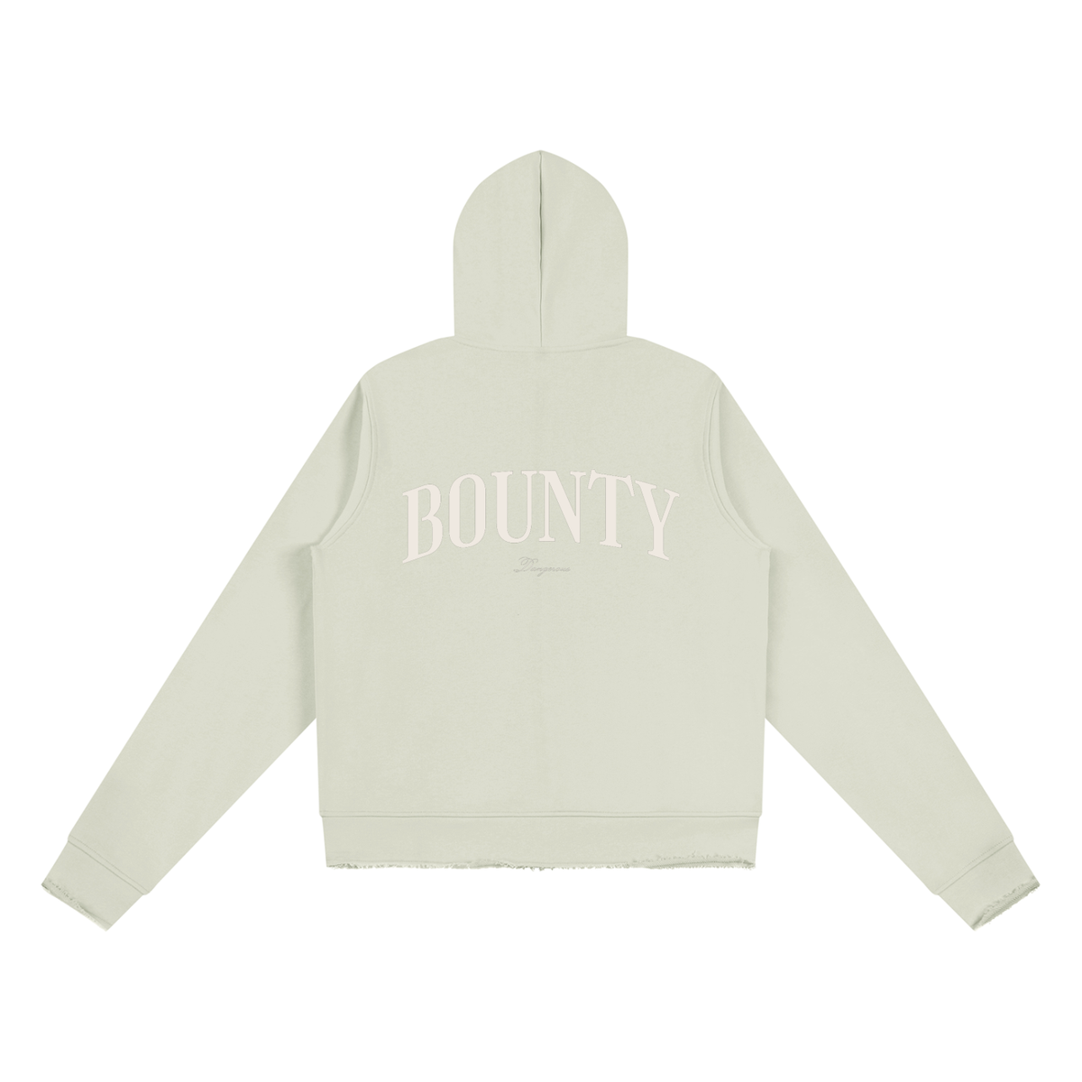 BORN BAD Raw-Edge Co-ord — Zip Hoodie & Wide-Leg Trousers
