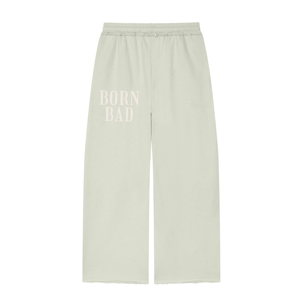 BORN BAD Raw-Edge Co-ord — Zip Hoodie & Wide-Leg Trousers
