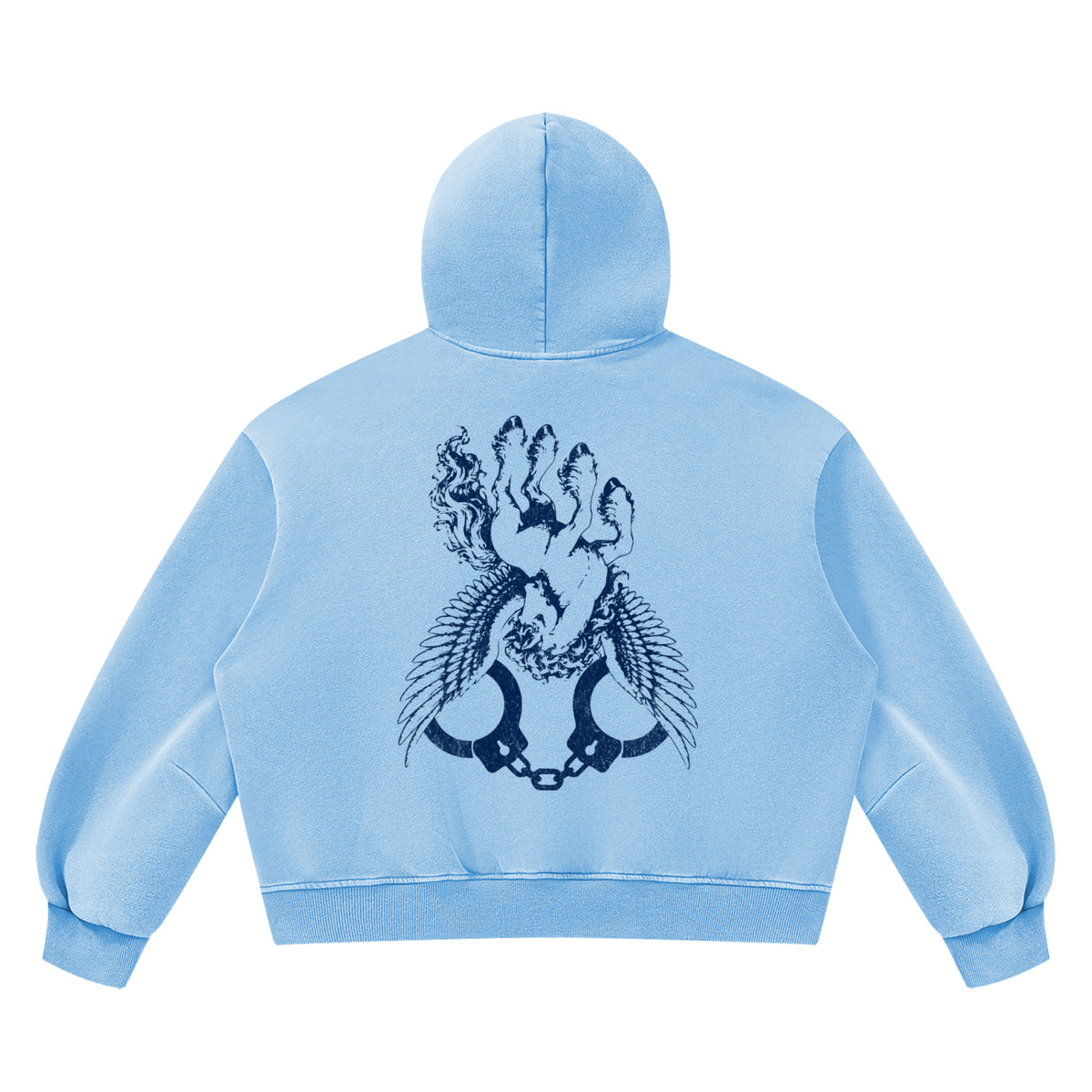 CORE Crest Washed Co-ord — Boxy Hoodie & Barrel-Leg Sweatpants