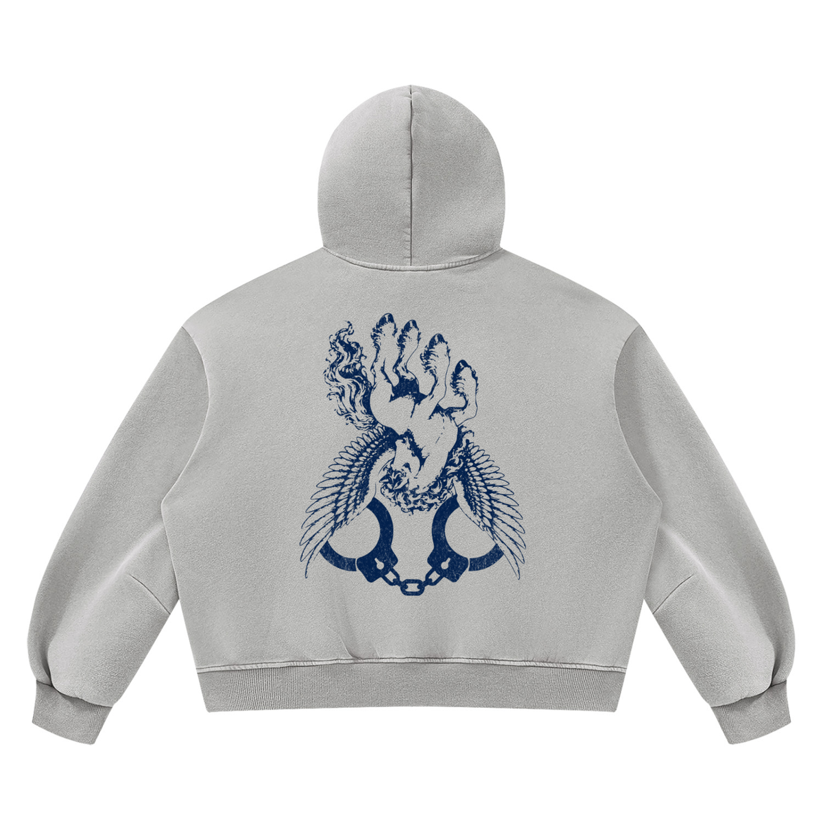CORE Crest Washed Co-ord — Boxy Hoodie & Barrel-Leg Sweatpants